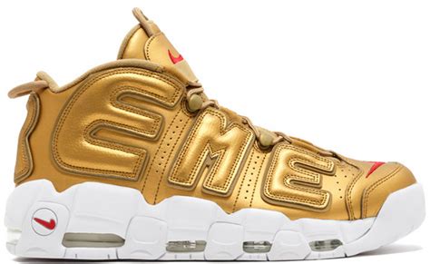 nike air uptempo supreme gold